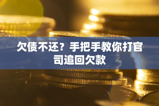 武汉欠债不还？手把手教你打官司追回欠款