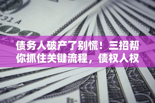武汉债务人破产了别慌！三招帮你抓住关键流程，债权人权益不再缩水