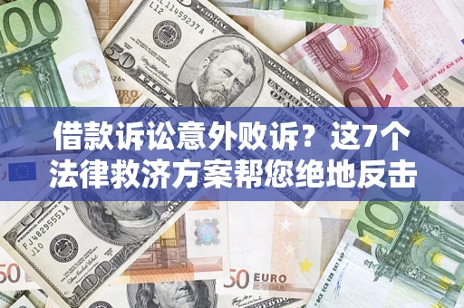 武汉借款诉讼意外败诉？这7个法律救济方案帮您绝地反击！