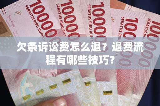 武汉欠条诉讼费怎么退？退费流程有哪些技巧？