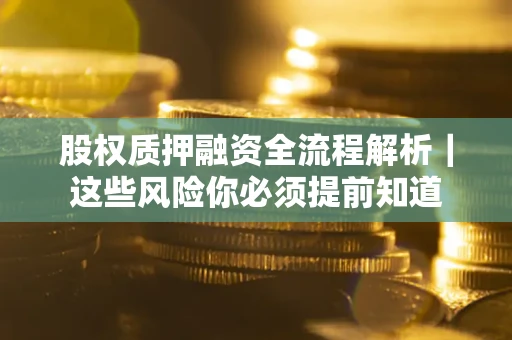 武汉股权质押融资全流程解析｜这些风险你必须提前知道