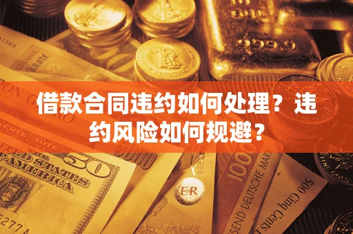 武汉借款合同违约如何处理？违约风险如何规避？