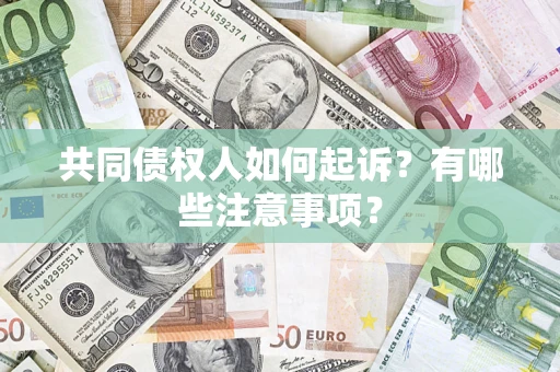 武汉共同债权人如何起诉？有哪些注意事项？